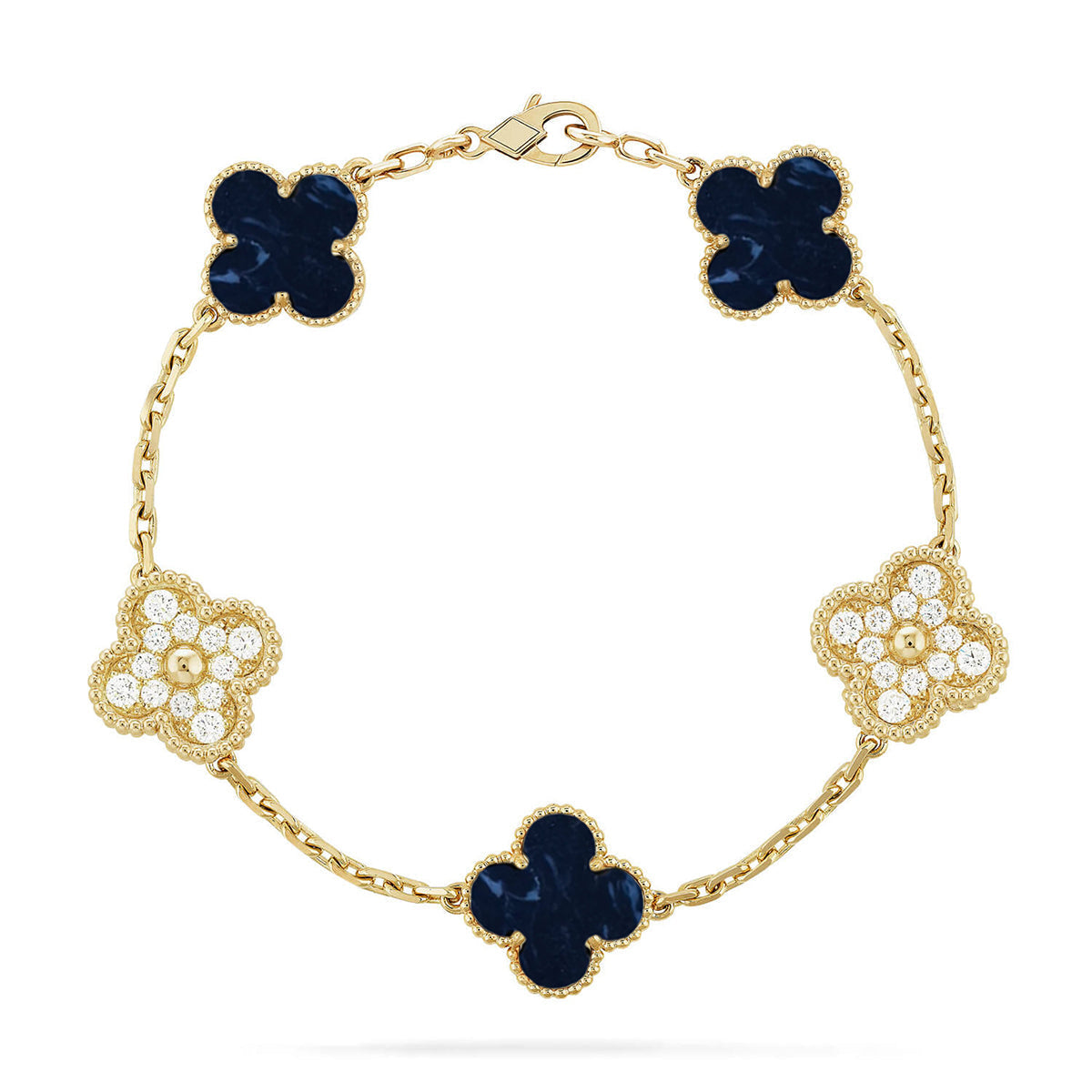[Vintora]CLOVER 5 MOTIF PIETERSITE BRACELET COLLECTION