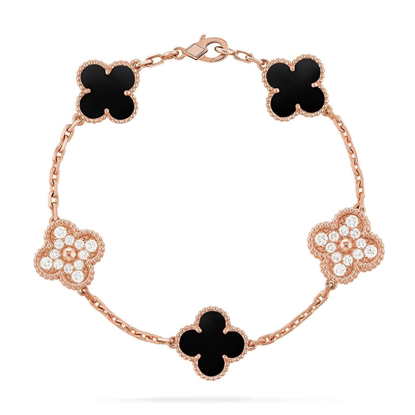 [Vintora] CLOVER 5 MOTIF ONYXS BRACELET COLLECTION