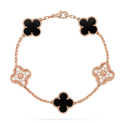 [Vintora] CLOVER 5 MOTIF ONYXS BRACELET COLLECTION