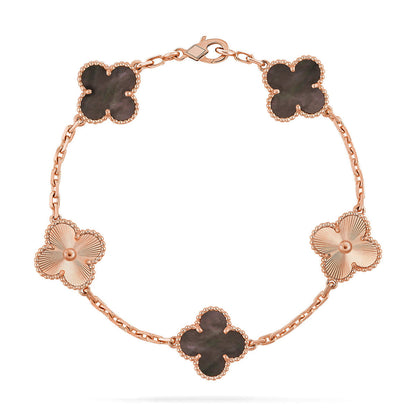[Vintora] CLOVER 5 MOTIF GRAY MOP BRACELET COLLECTION