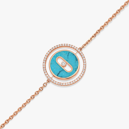 [Vintora]Demo MOVE TURQUOISE PINK GOLD DIAMOND BRACELET