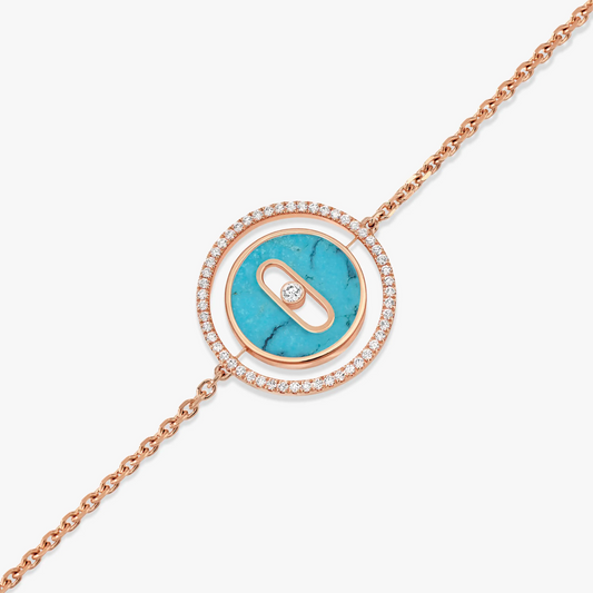 [Vintora]Demo MOVE TURQUOISE PINK GOLD DIAMOND BRACELET