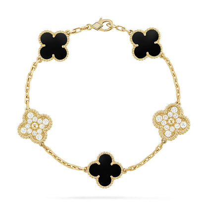 [Vintora] CLOVER 5 MOTIF ONYXS BRACELET COLLECTION