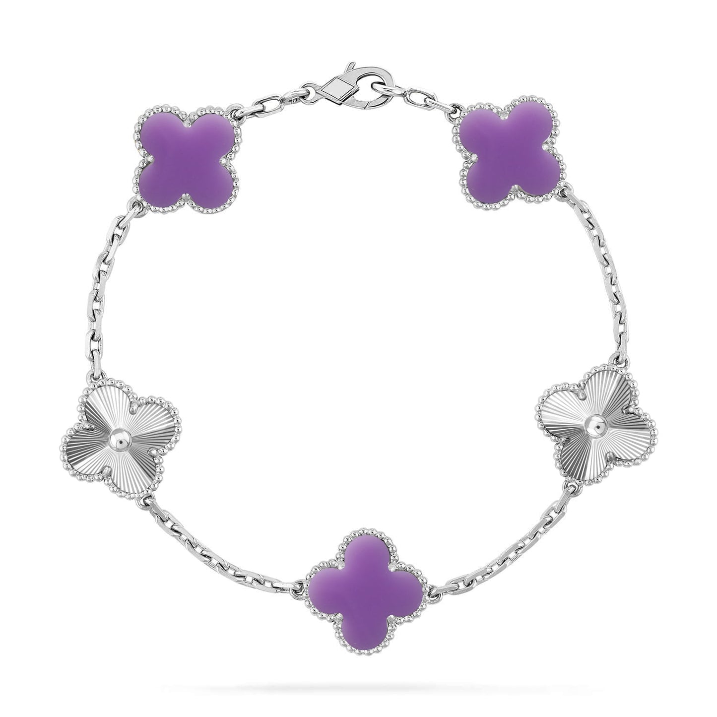 [Vintora]CLOVER 5 MOTIF LIGHT PURPLE BRACELET COLLECTION