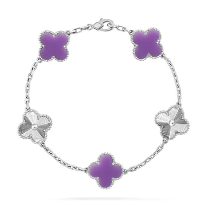 [Vintora]CLOVER 5 MOTIF LIGHT PURPLE BRACELET COLLECTION
