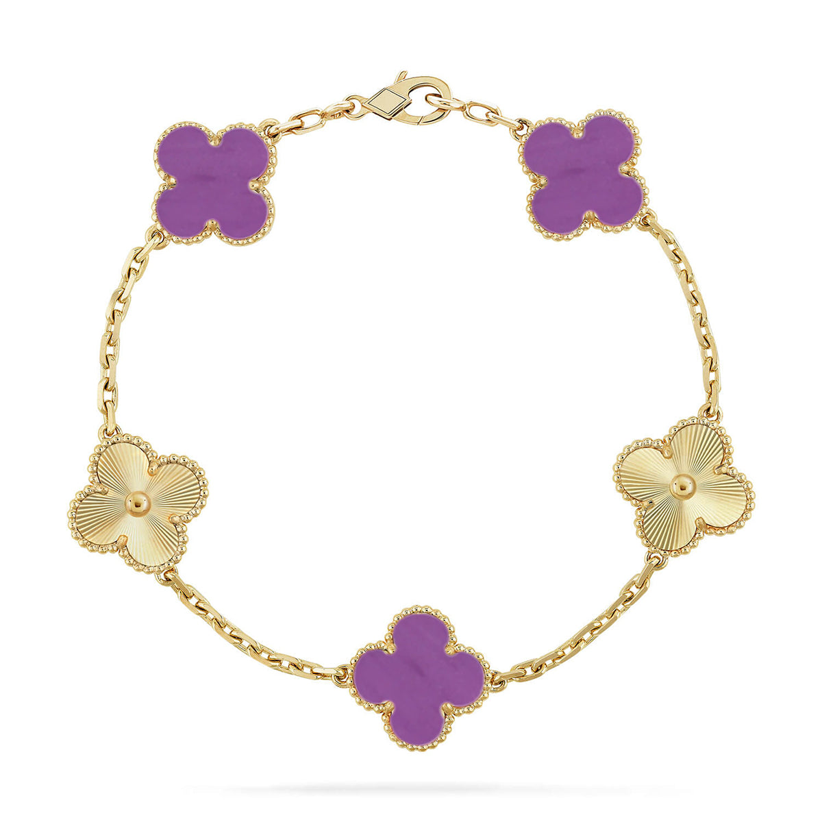 [Vintora] CLOVER 5 MOTIF VIOLET BRACELET COLLECTION