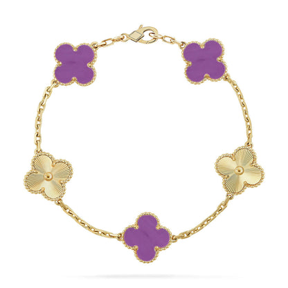 [Vintora] CLOVER 5 MOTIF VIOLET BRACELET COLLECTION