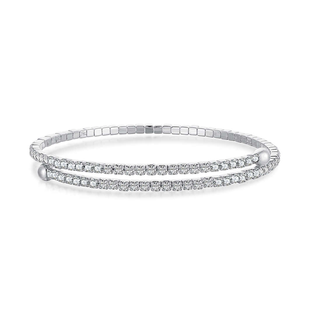 [Vintora Jewelry]Row of Diamonds Round Fashion Bracelet