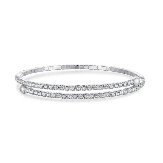 [Vintora Jewelry]Row of Diamonds Round Fashion Bracelet