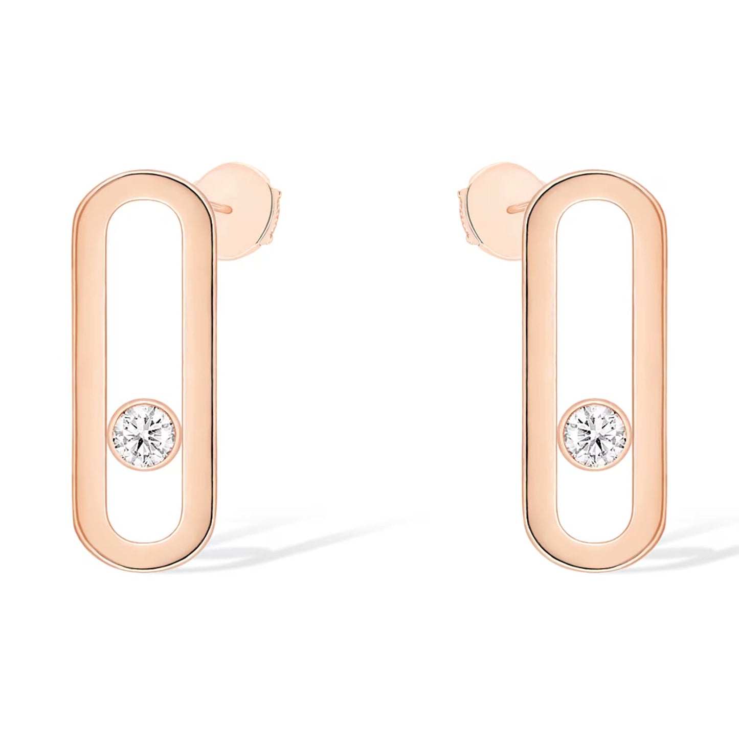 [Vintora]MOVE UNO SMALL 1 DIAMOND EARRINGS