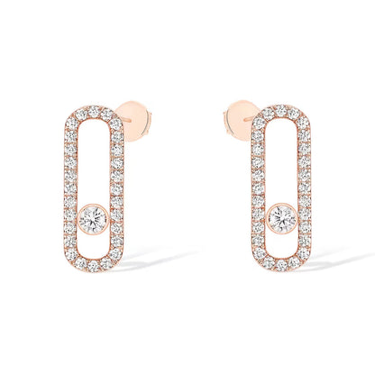 [Vintora]MOVE UNO STUD DIAMOND PAVED EARRINGS