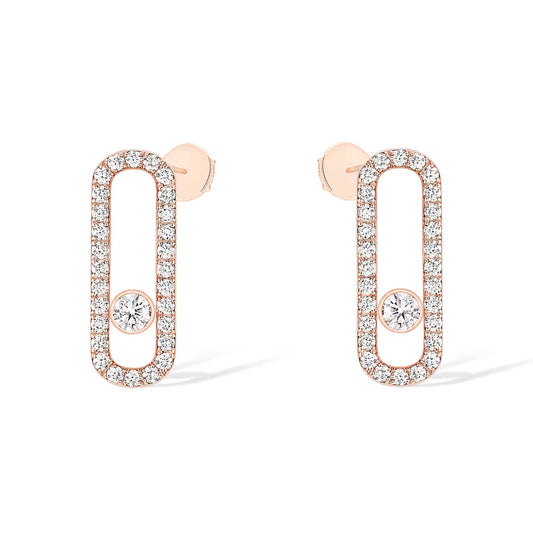[Vintora]MOVE UNO STUD DIAMOND PAVED EARRINGS