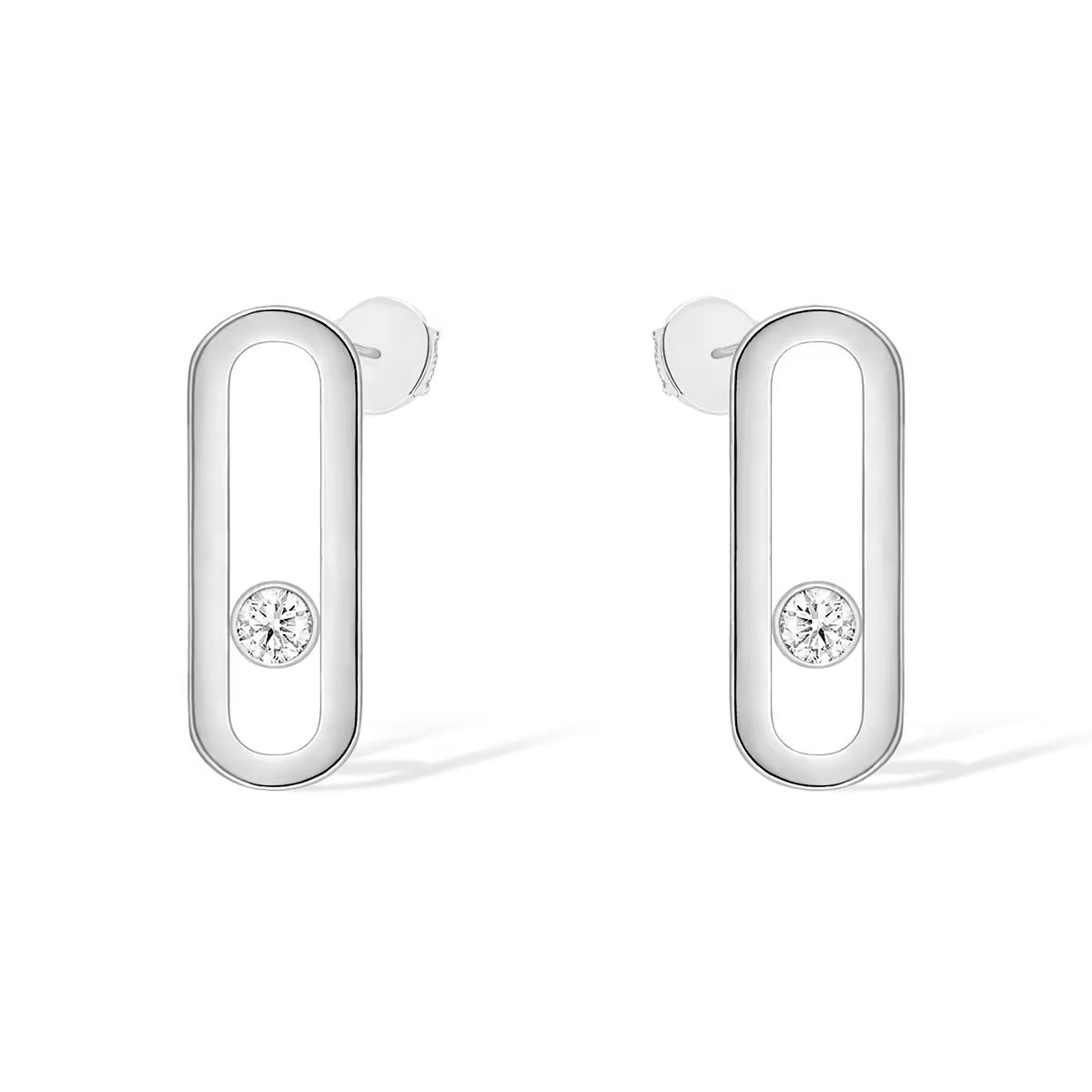 [Vintora]MOVE UNO SMALL 1 DIAMOND EARRINGS