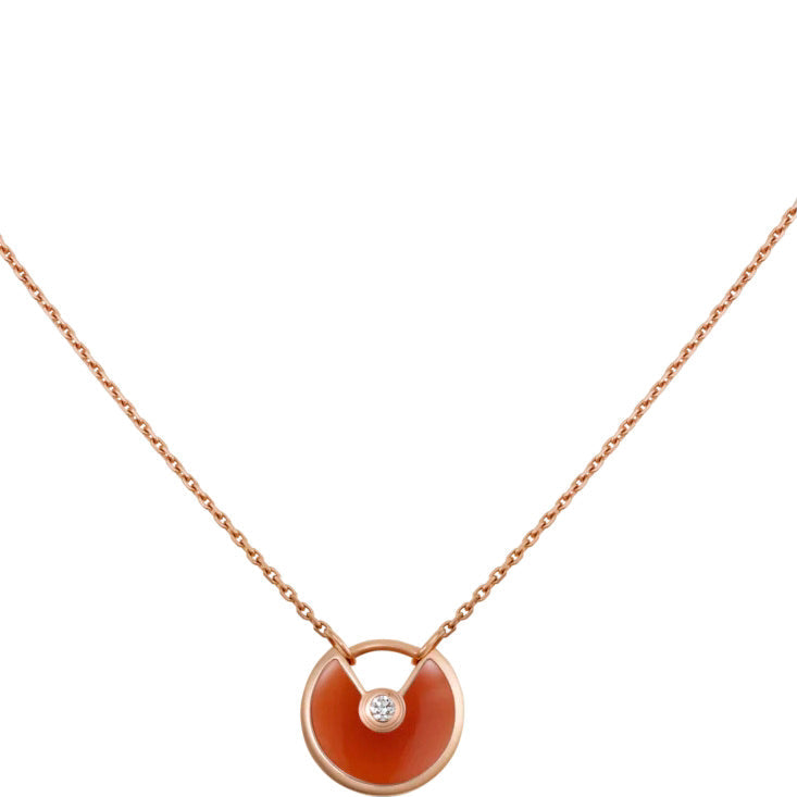 [Vintora]AMULETTE GOLD CARNELIAN ONYX NECKLACE