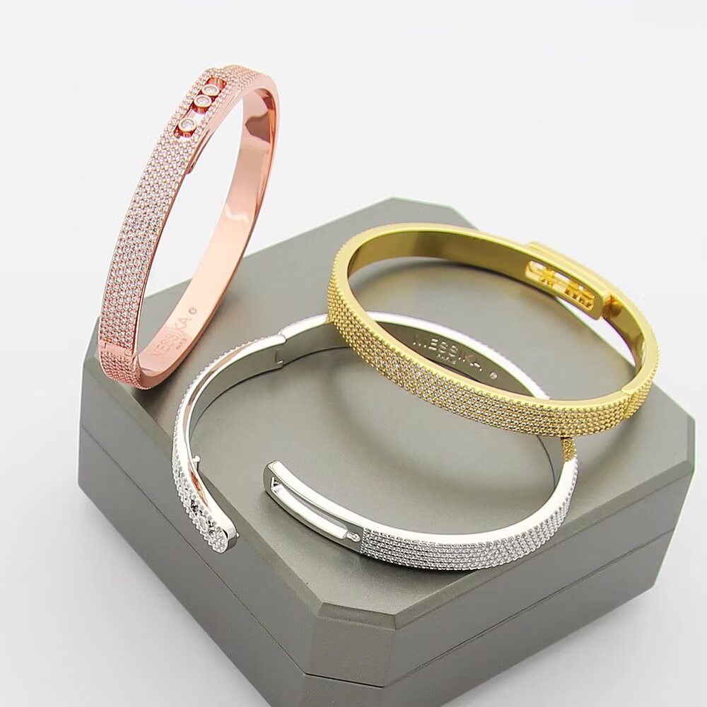 [Vintora]Move Noa Full Pavé Diamond Bangle Bracelet
