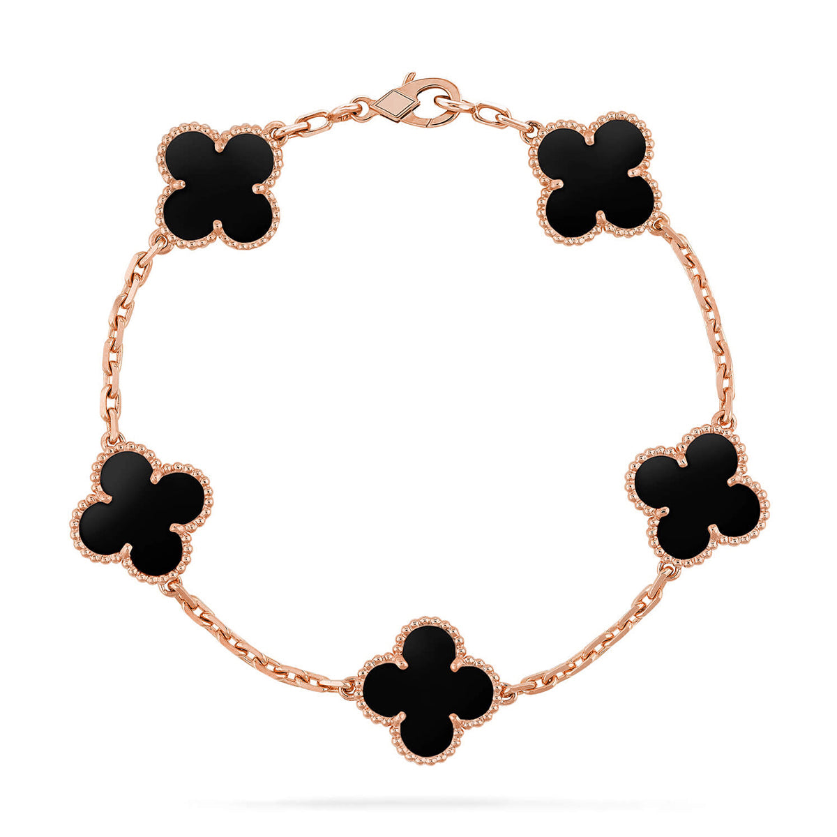[Vintora] CLOVER 5 MOTIF ONYXS BRACELET COLLECTION