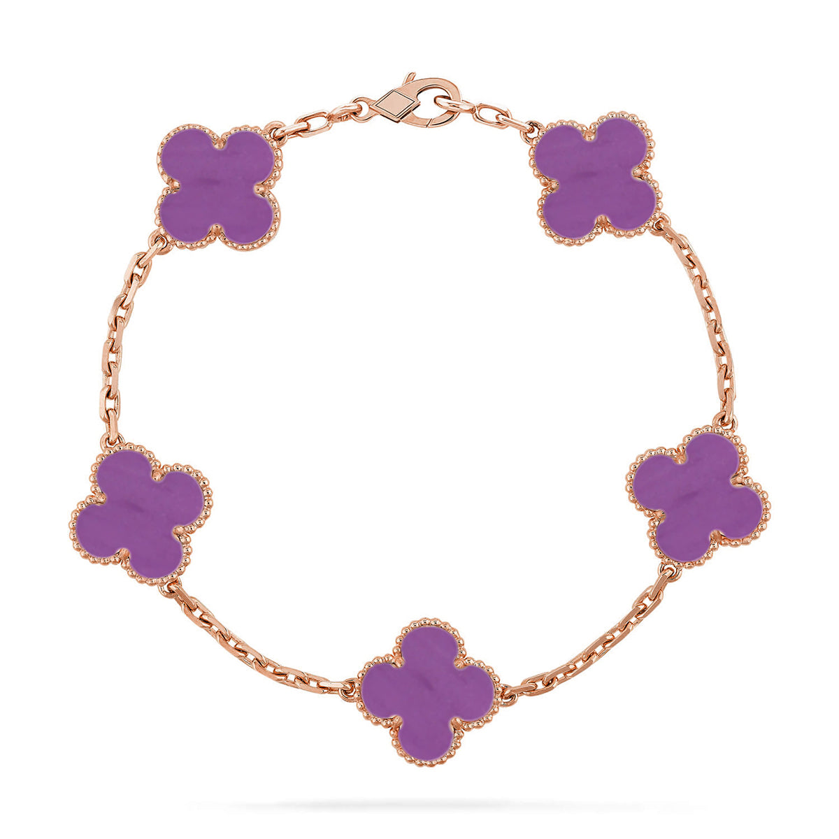 [Vintora] CLOVER 5 MOTIF VIOLET BRACELET COLLECTION