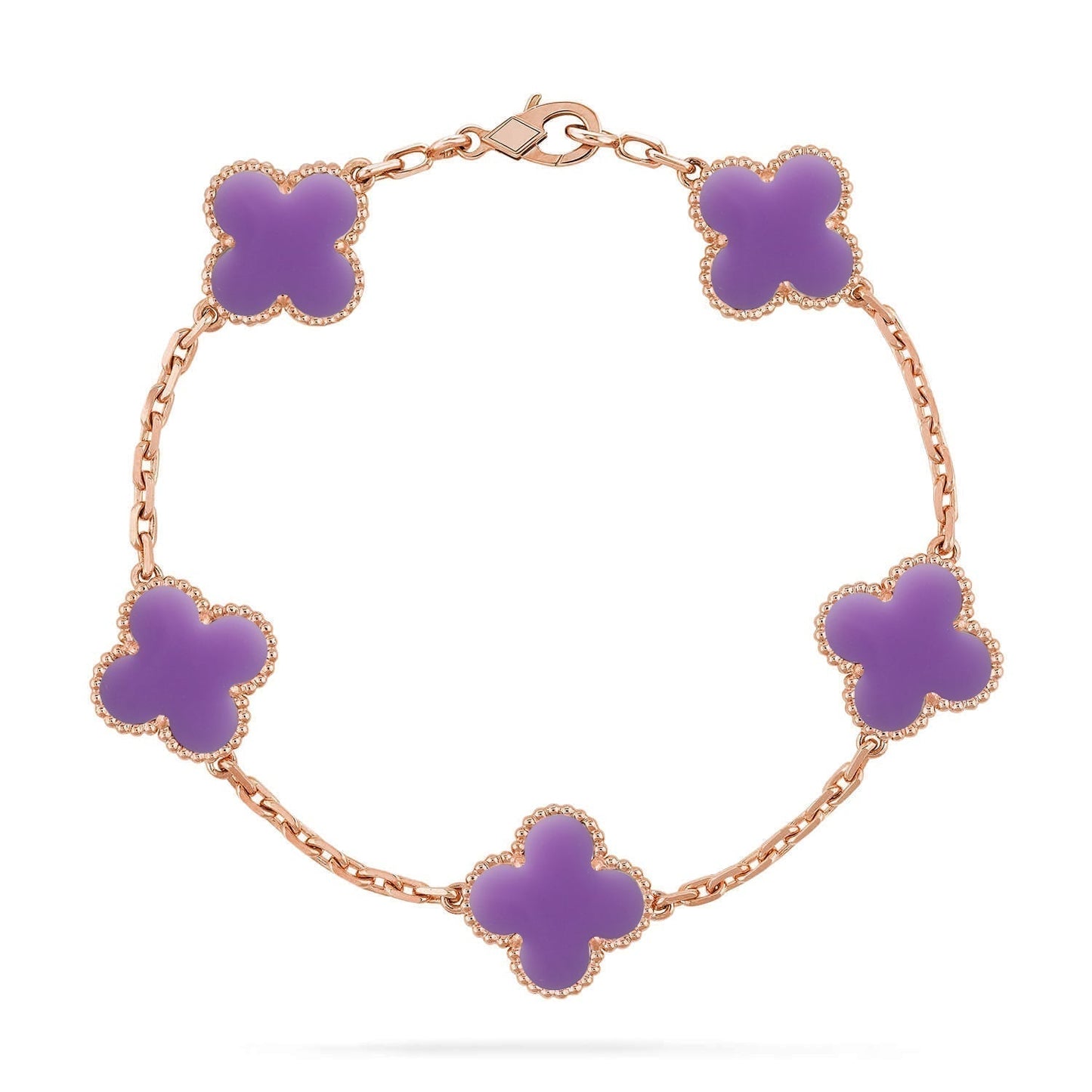 [Vintora]CLOVER 5 MOTIF LIGHT PURPLE BRACELET COLLECTION