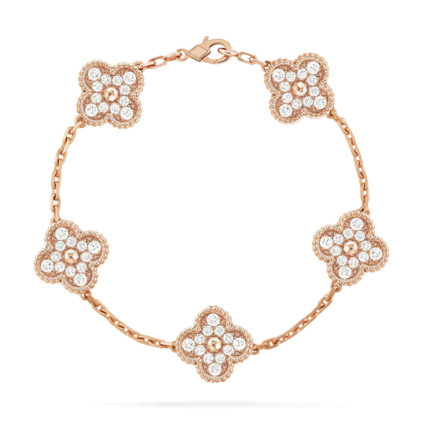 [Vintora] CLOVER 5 MOTIF FULL DIAMOND BRACELET COLLECTION