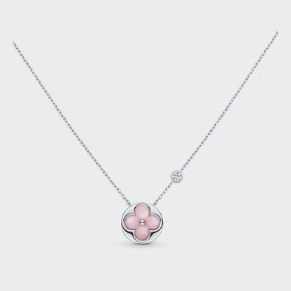 [Vintora]SUN MOTIF PINK MOP SILVER BRACELET