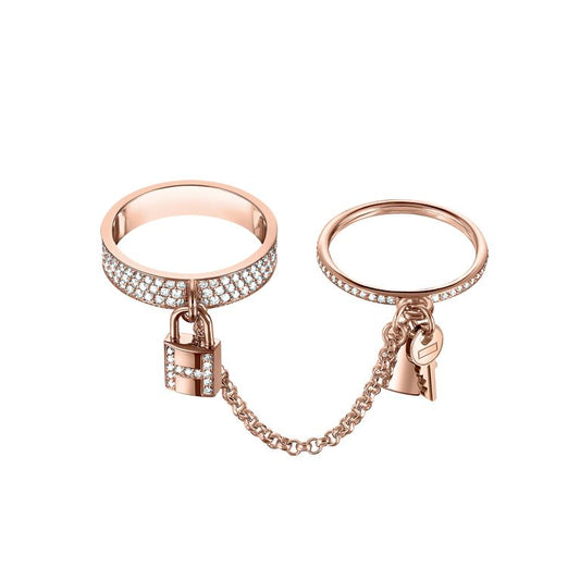 [Vintora]HM KELLY CLOCHETTE DOUBLE RING IN  WITH DIAMONDS