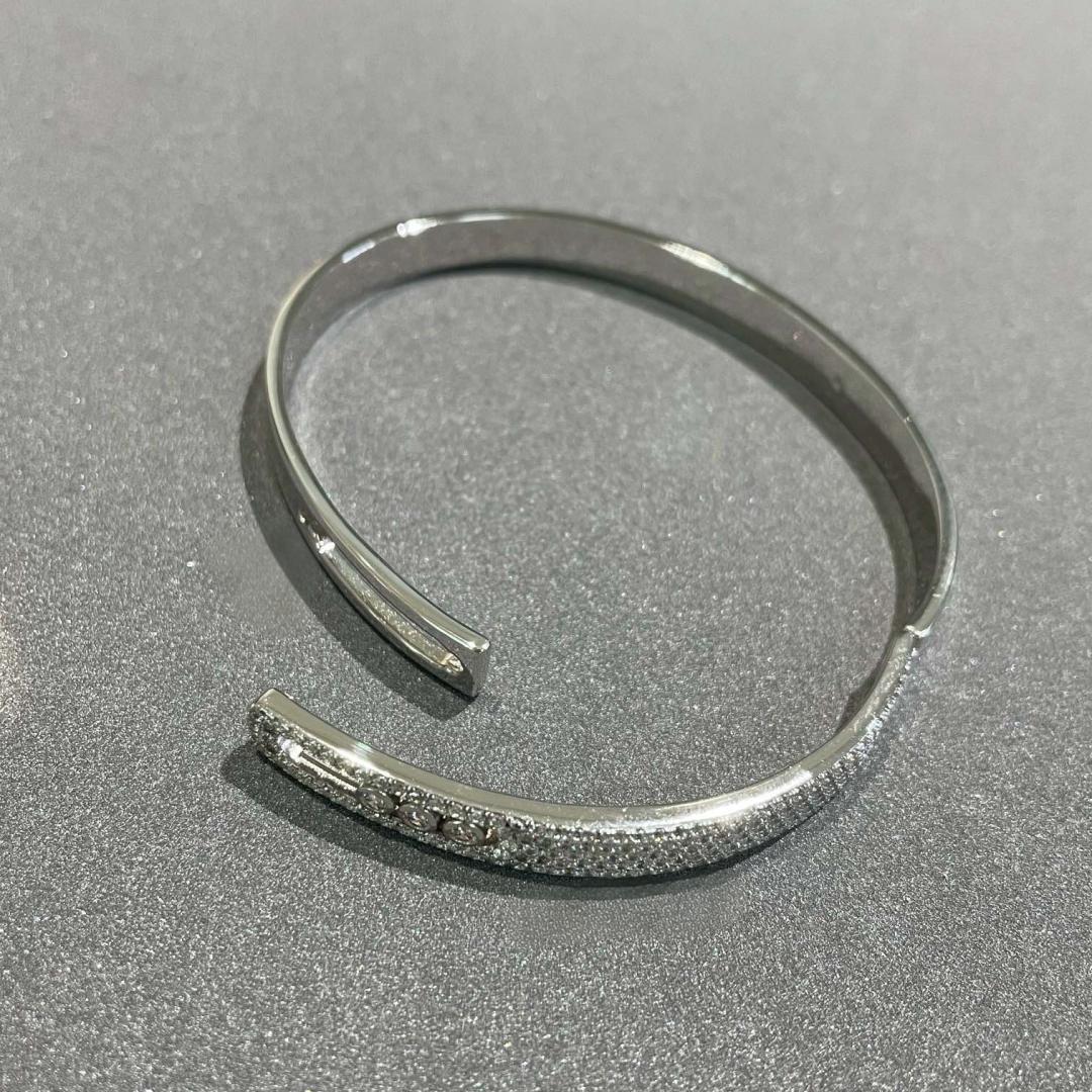 [Vintora]Move Noa Rose Gold Pavé Diamond Bangle Bracelet