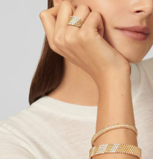 [Vintora]Five-row diamond ring
