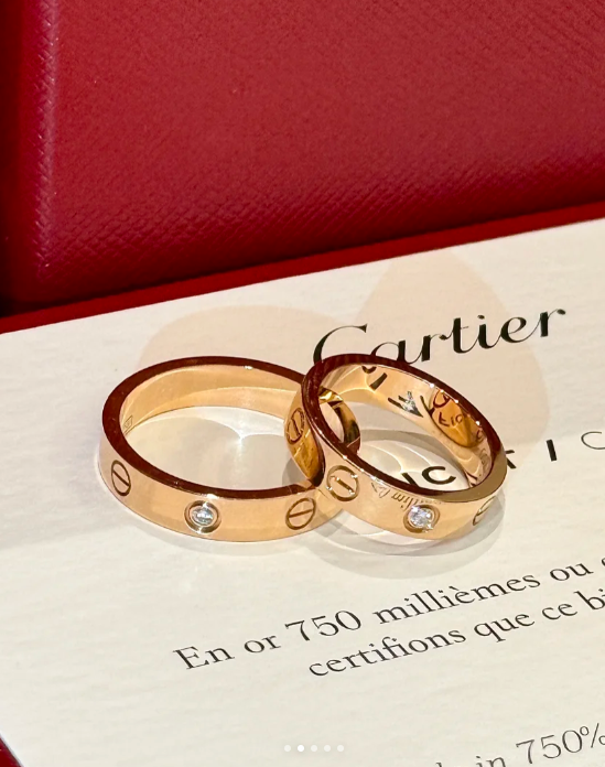 [Vintora]LOVE RING 4MM 1 DIAMOND