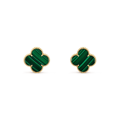 [Vintora]CLOVER MINI 9.5MM MALACHITE  EARRINGS