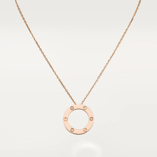 [Vintora]LOVE NECKLACE 16MM 3 DIAMONDS