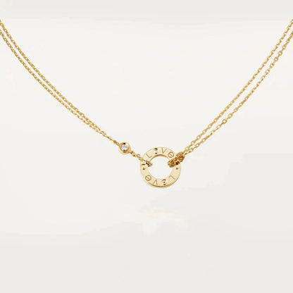[Vintora]LOVE NECKLACE 16MM 2 DIAMONDS