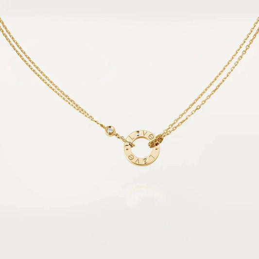 [Vintora]LOVE NECKLACE 16MM 2 DIAMONDS