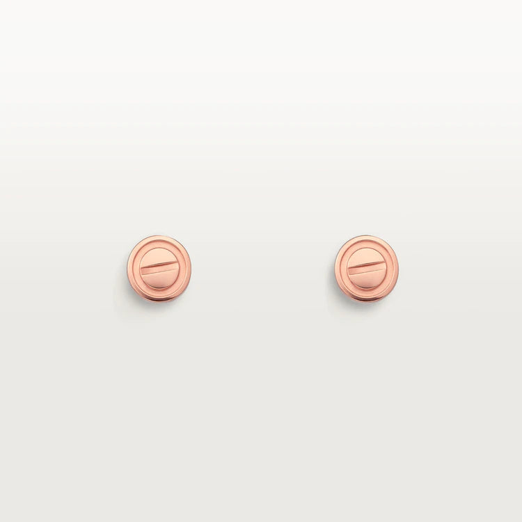 [Vintora]LOVE EARRINGS PINK GOLD 10MM