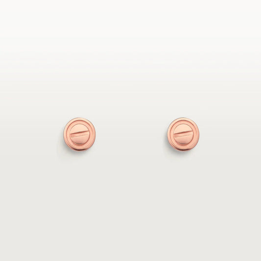 [Vintora]LOVE EARRINGS PINK GOLD 10MM