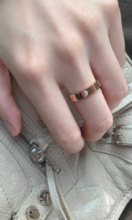 [Vintora]LOVE RING 4MM 1 DIAMOND