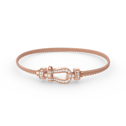 [Vintora]FORCE SMALL HORSESHOE  DIAMOND CHAIN ROPE BRACELET