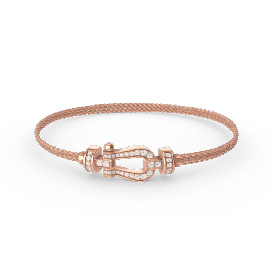 [Vintora]FORCE SMALL HORSESHOE  DIAMOND CHAIN ROPE BRACELET