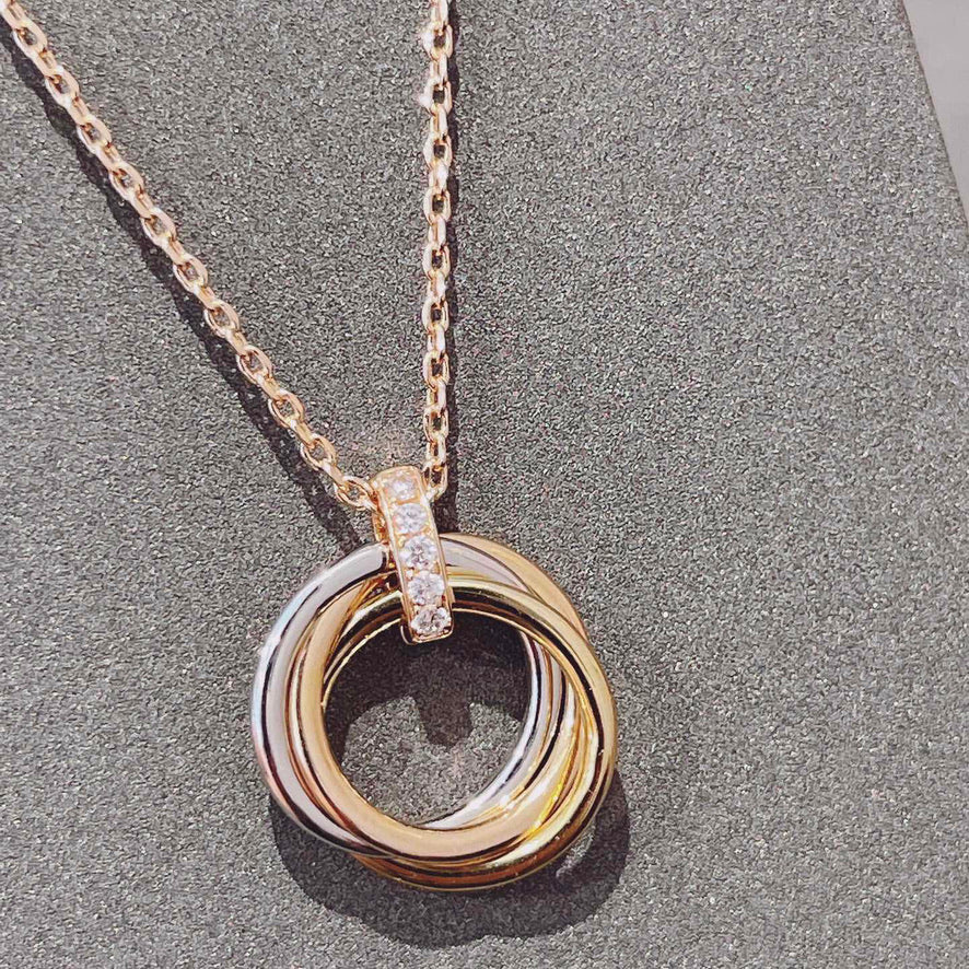 [Vintora]TRINITY NECKLACE GOLD  DIAMONDS