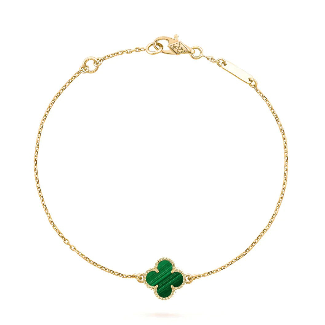 [Vintora]CLOVER BRACELET MALACHITE 1 MOTIF