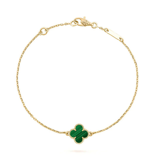 [Vintora]CLOVER BRACELET MALACHITE 1 MOTIF