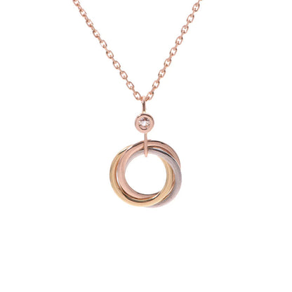[Vintora]TRINITY SILVER GOLD PINK GOLD NECKLACE