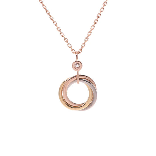 [Vintora]TRINITY SILVER GOLD PINK GOLD NECKLACE