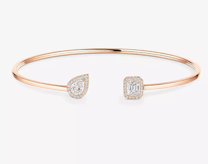 [Vintora]M Delicate Double-Diamond Bracelet