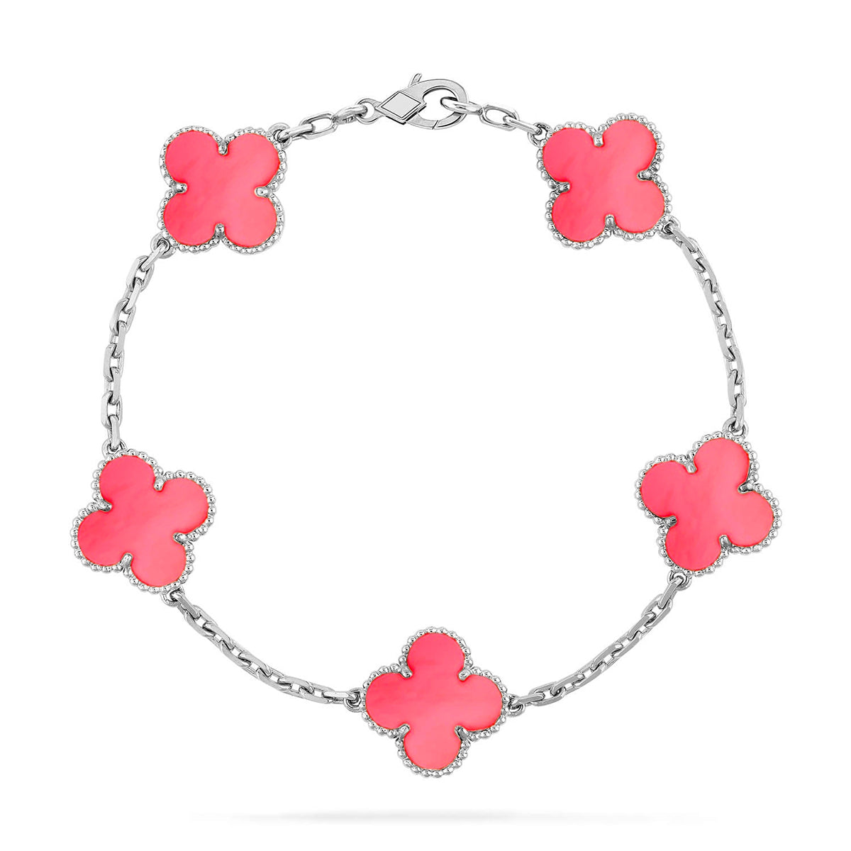 [Vintora] CLOVER 5 MOTIFS  PINK MOP BRACELET COLLECTION