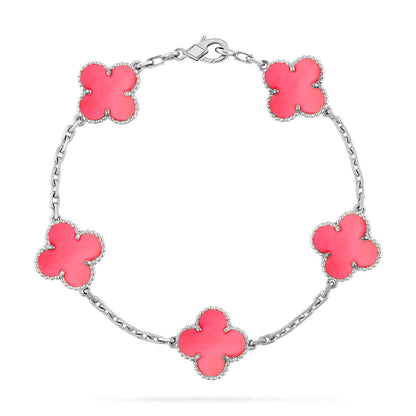 [Vintora] CLOVER 5 MOTIFS  PINK MOP BRACELET COLLECTION