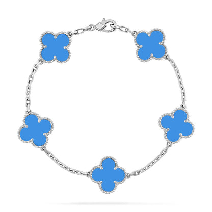 [Vintora] CLOVER 5 MOTIF BLUE AGATE BRACELET COLLECTION