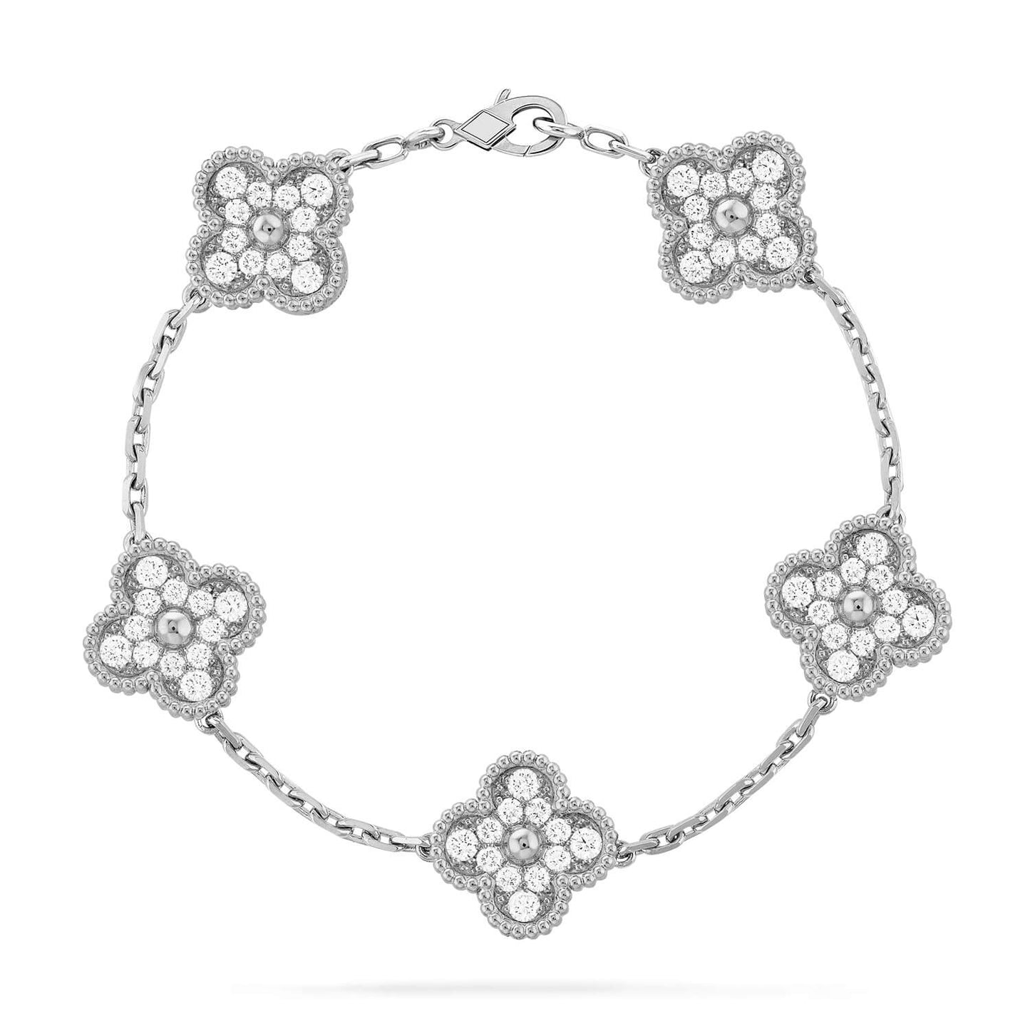 [Vintora] CLOVER 5 MOTIF FULL DIAMOND BRACELET COLLECTION