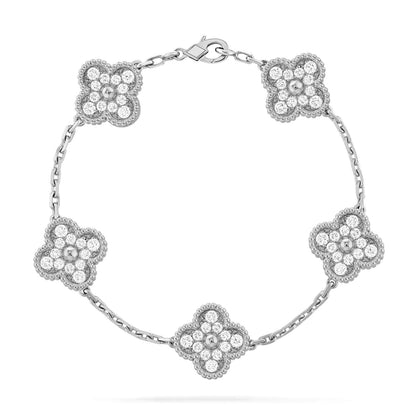 [Vintora] CLOVER 5 MOTIF FULL DIAMOND BRACELET COLLECTION