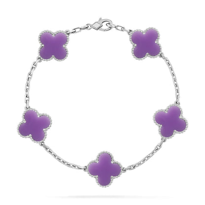 [Vintora]CLOVER 5 MOTIF LIGHT PURPLE BRACELET COLLECTION