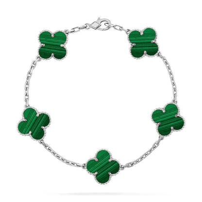 [Vintora] CLOVER 5 MOTIF MALACHITE BRACELET COLLECTION